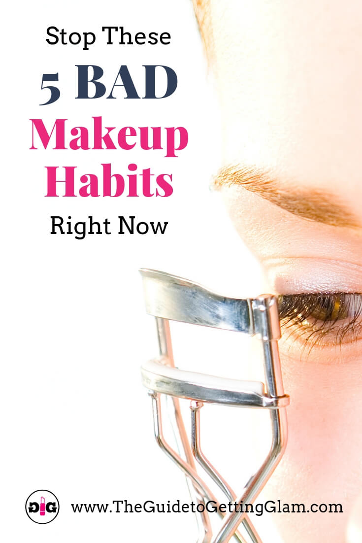 Bad Makeup Habits to Quit Now. Click to read what bad beauty and makeup habits you need to stop right now to protect your health, and learn which good skincare habits you should start in the new year. #makeuptips #skincaretips #skincareroutine